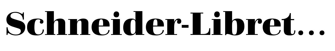 Schneider-Libretto BQ Bold